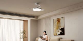 Xiaomi Introduces the Ceiling Fan With Light and Blades That Retract With a Touch
